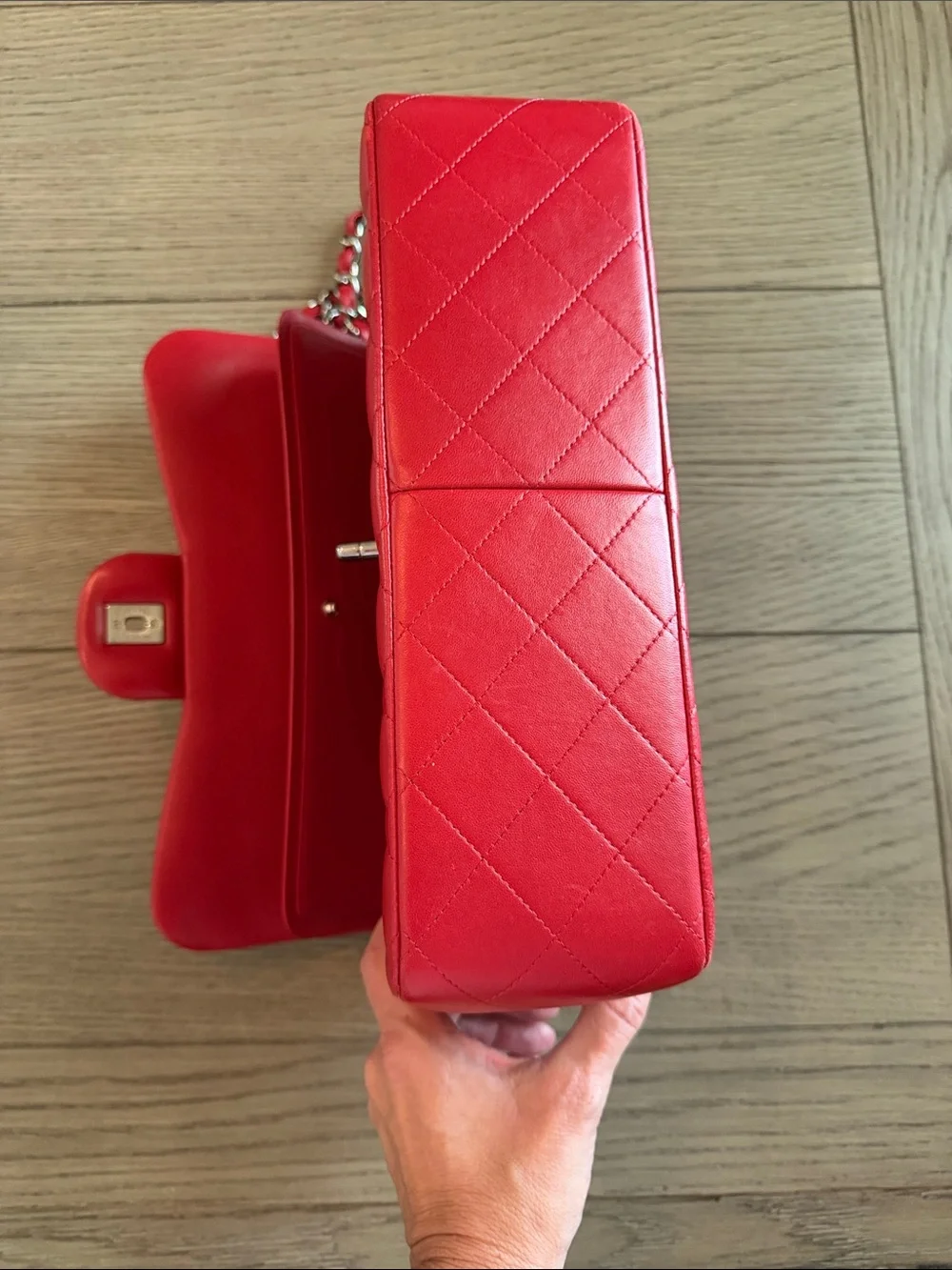 CHANEL strap bag